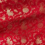 Red Dola Silk Saree With heavy Jaal Design