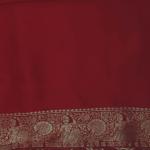 Red Dola Silk Saree With heavy Jaal Design