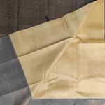 Yellow Grey Two Shaded Saree with Jari Big Square Buttis